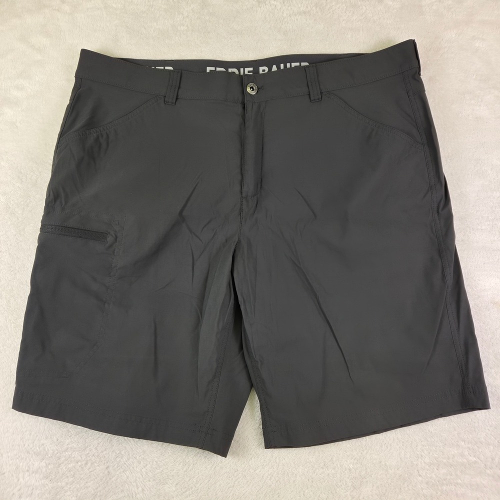 Eddie Bauer Mens Gray Performance Cargo Hiking Shorts Size 40 Utility Outdoor